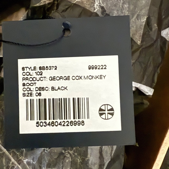 Fred Perry X George Cox Monkey Boot Black - Picture 9 of 10